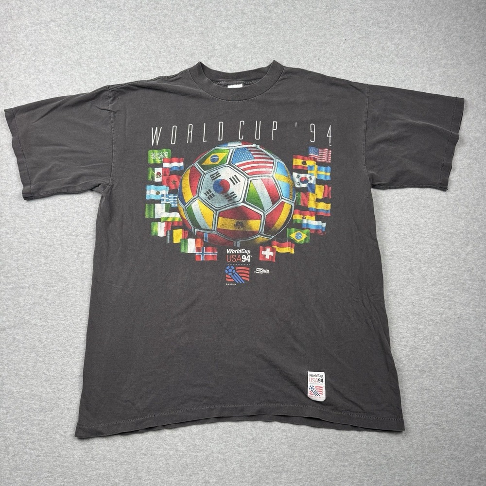 Vintage World Cup USA 94 U.S T Shirt Mens Large Salem Sportswear Single Stitch